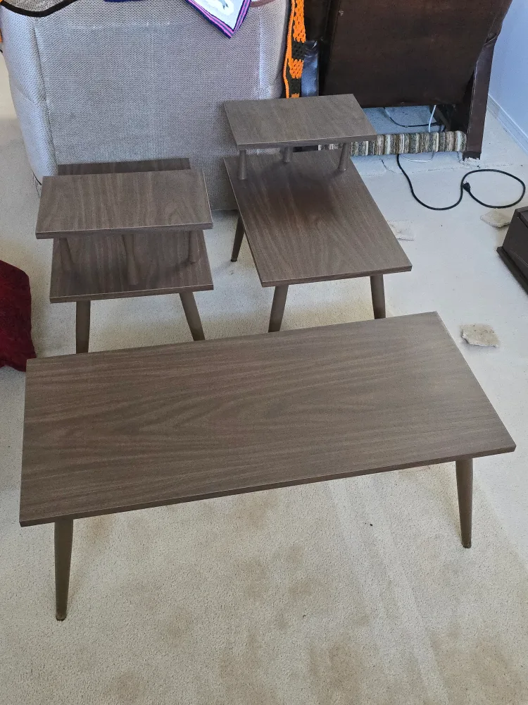 Mid-Century Modern Coffee and End Tables - Set of 3 thumbnail