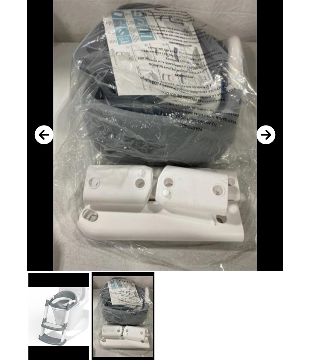 Potty Training Seat with Ladder - Grey & White - photo 2