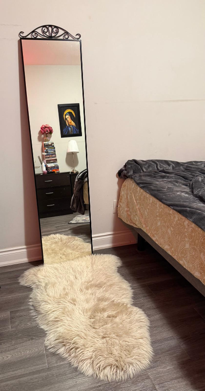 Full Length Mirror with Black Frame