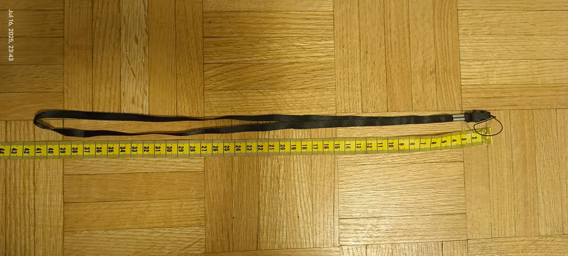 Black plain phone strap thumbnail