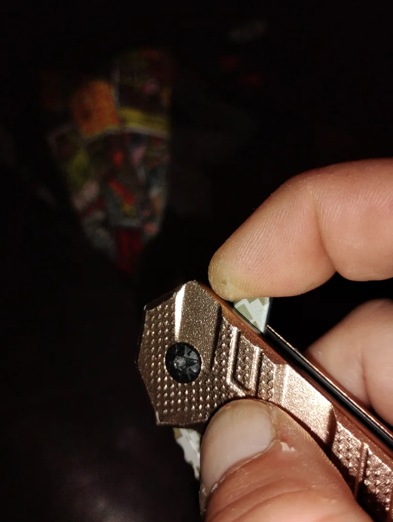 Folding Pocket Knife - Gold Handle, Camo Blade image indicator(6)