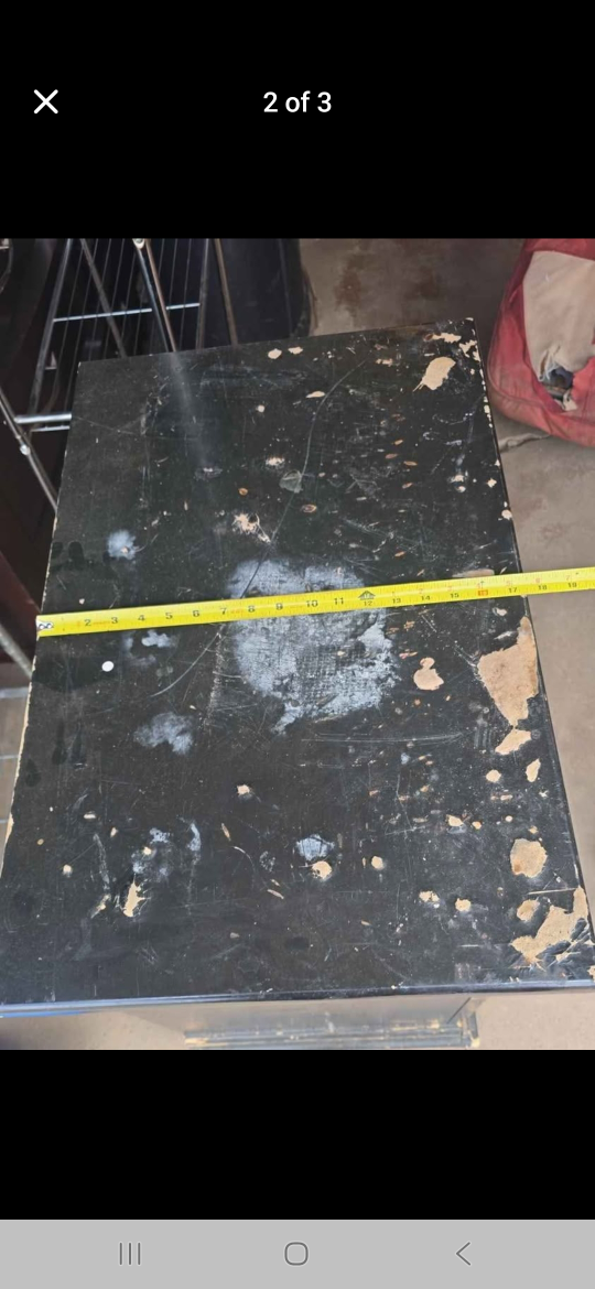 Black Side Table with Storage - photo 2