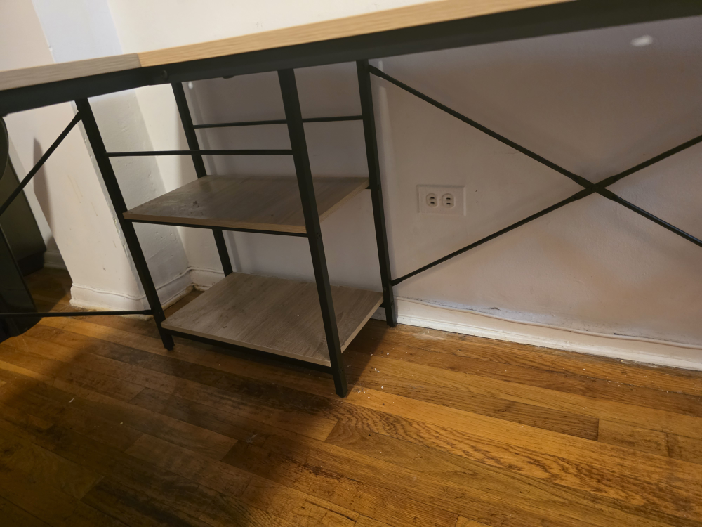 L-Shaped Corner Desk with Shelves - photo 5
