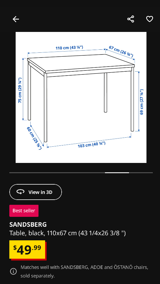 Ikea dining table (chairs optional) - photo 5