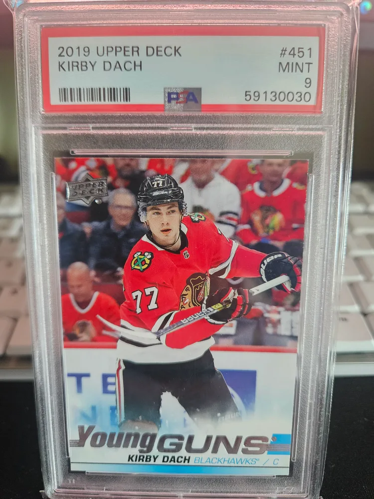 2019 Upper Deck Kirby Dach Young Guns Hockey Card thumbnail