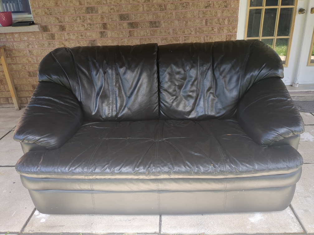 Black Leather Loveseat