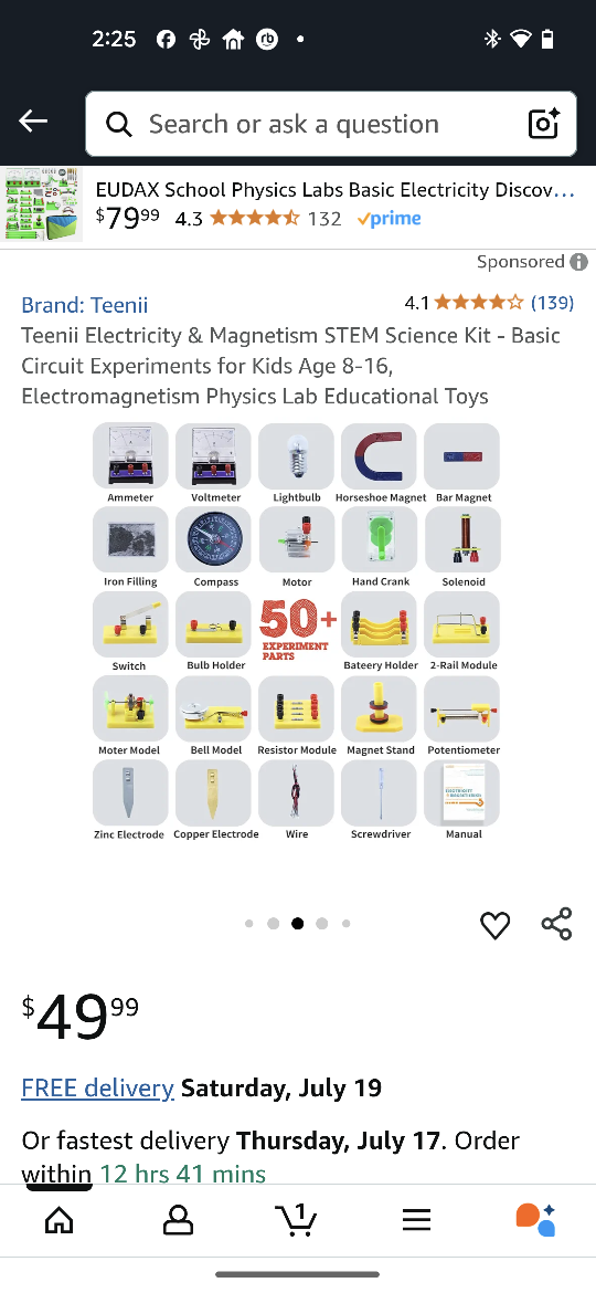 Teeni Electricity & Magnetism STEM Science Kit - Ages 8-16 - photo 2
