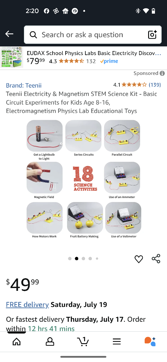 Teeni Electricity & Magnetism STEM Science Kit - Ages 8-16 - photo 3