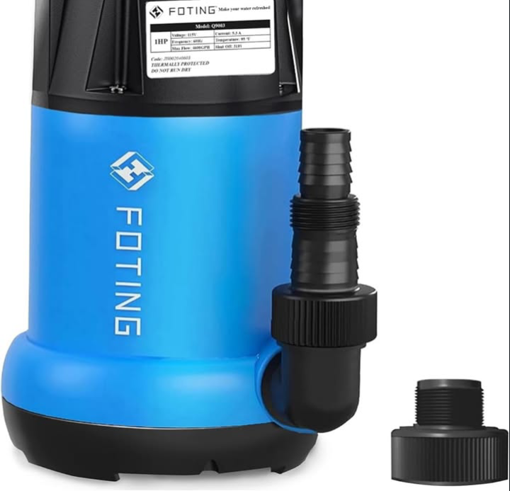 Foting 1HP Submersible Sump Pump - Model 9003-F - photo 2