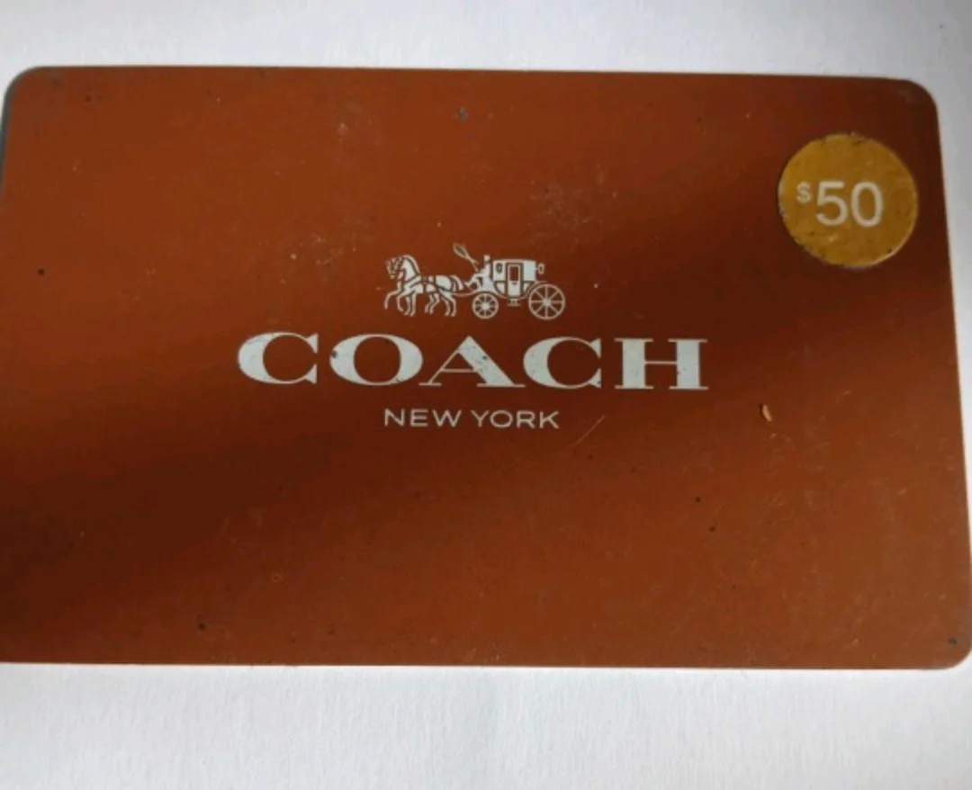 UNUSED COACH $50 MERCHANDISE/GIFT CARD thumbnail