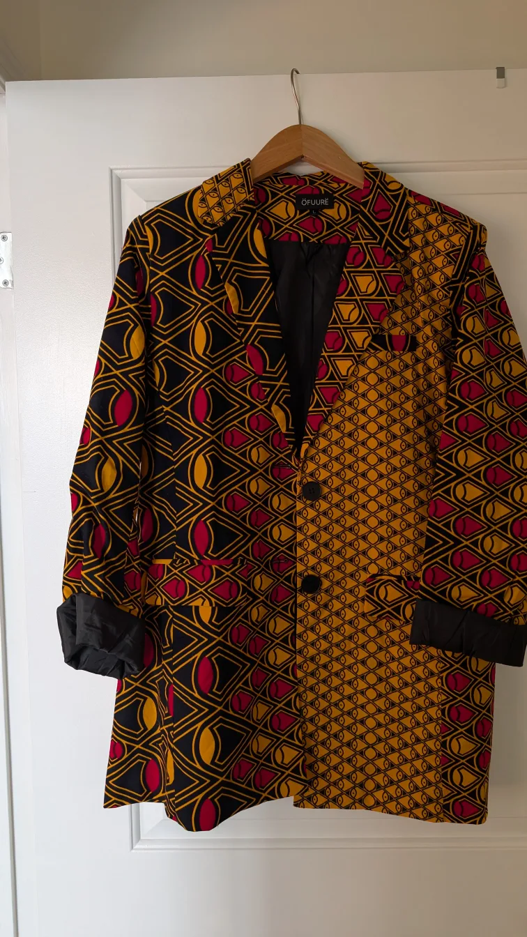 Öfuurë Blazer & Shorts Set, Size L/XL- African print thumbnail