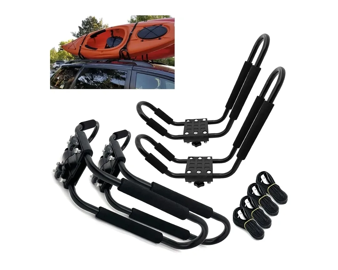 Telakeni 2 Pairs Kayak Roof Rack Carrier | Universal SUV Car thumbnail