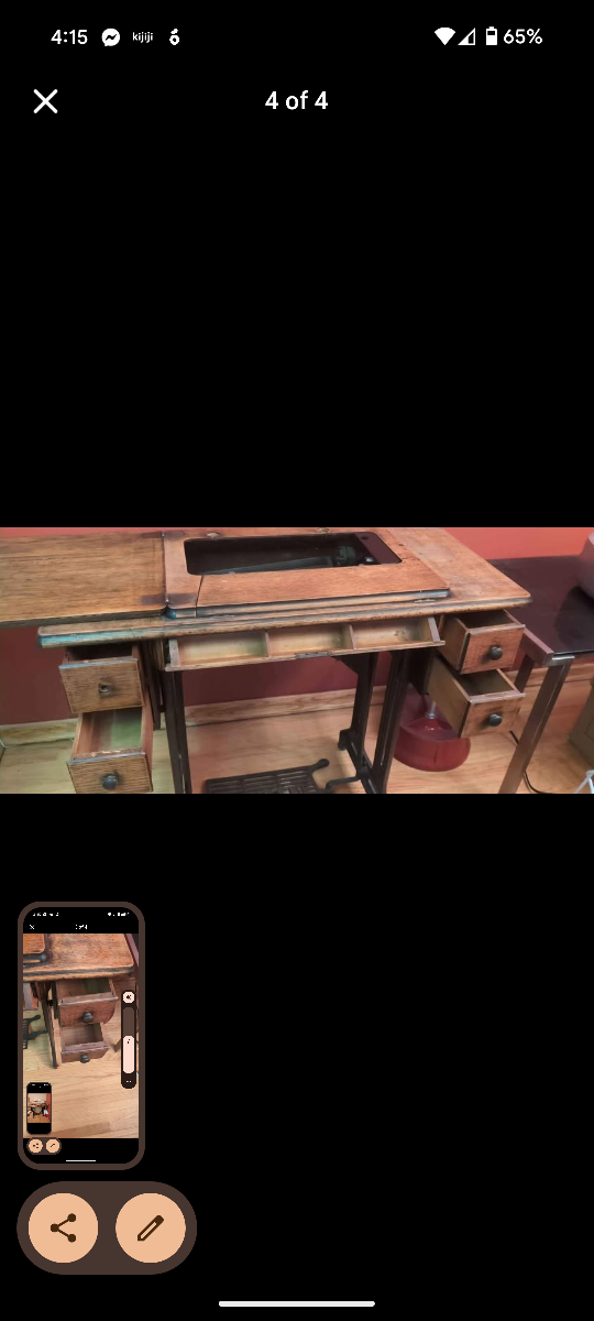 sewing table, vintage - photo 2