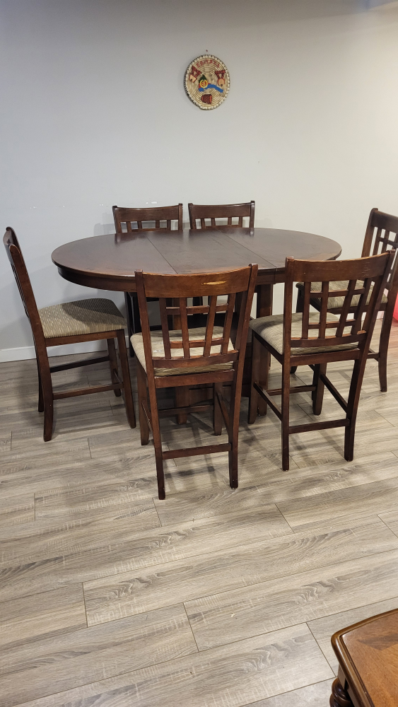 Dining Table with 6 Chairs. Pub height. - photo 4
