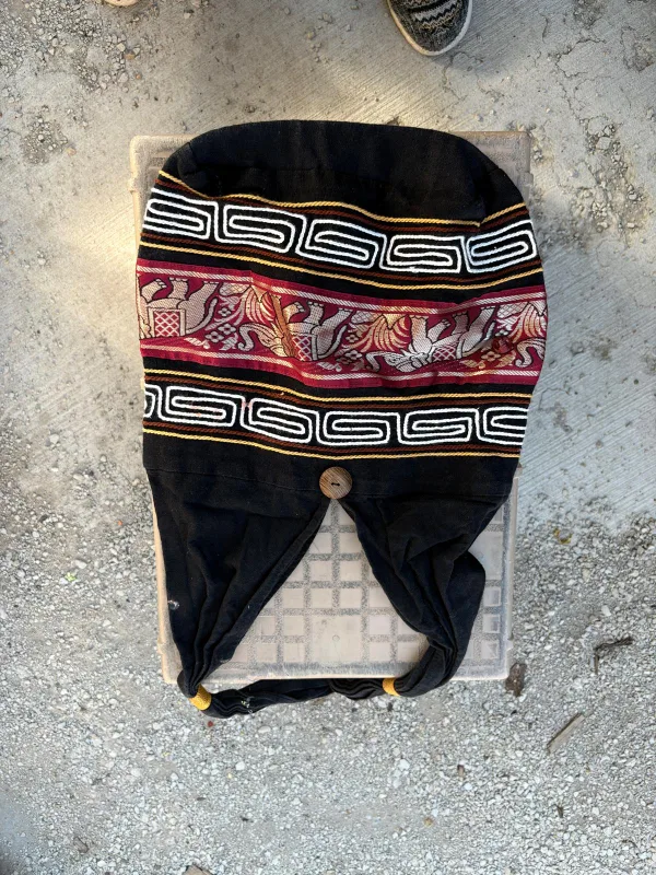 Black Shoulder Bag with Tribal Pattern thumbnail