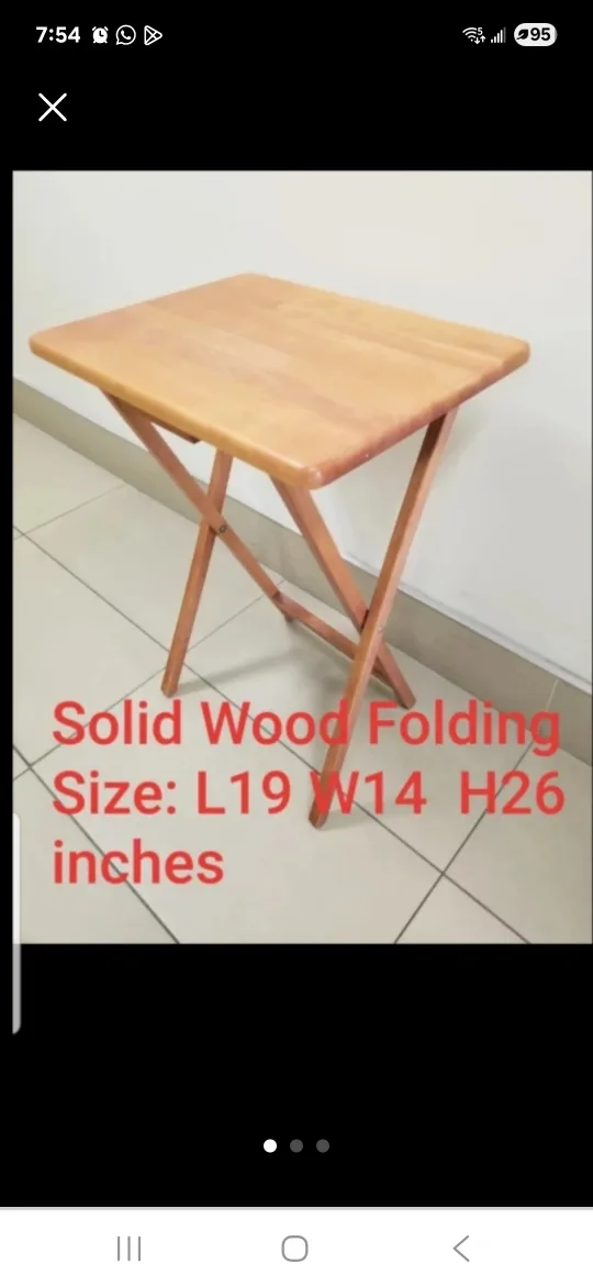⚽️Wooden portable folding table, Strong solid wood thumbnail
