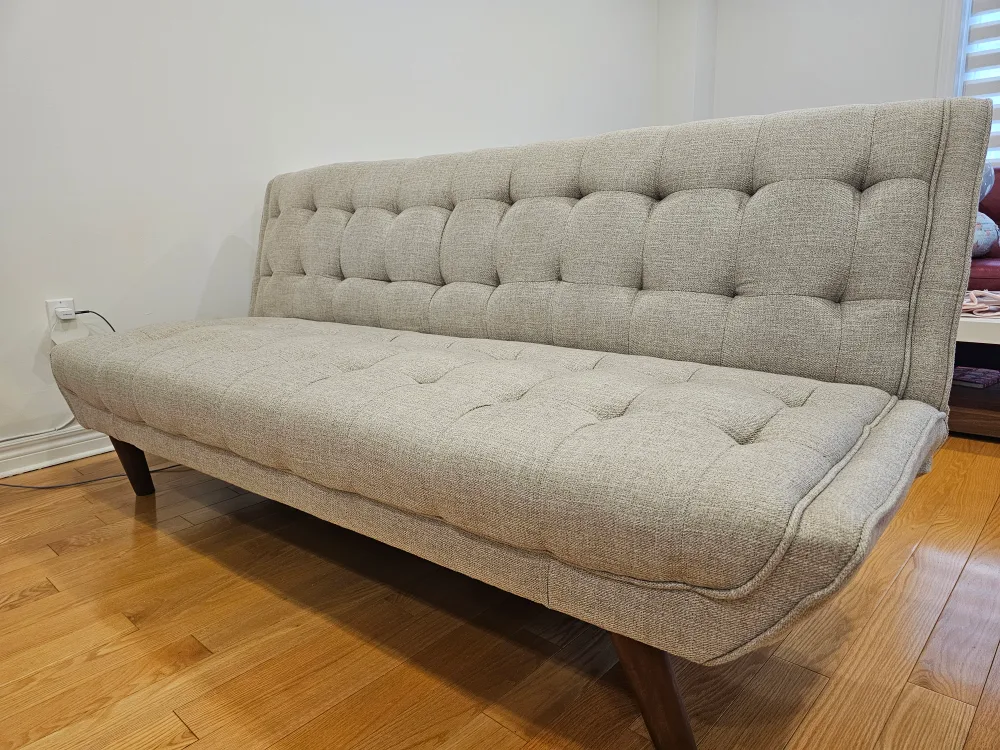 Structube Maximus Tufted Sofa-Bed - Greige thumbnail