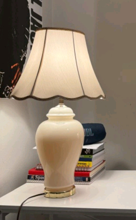 Cream Ceramic Table Lamp