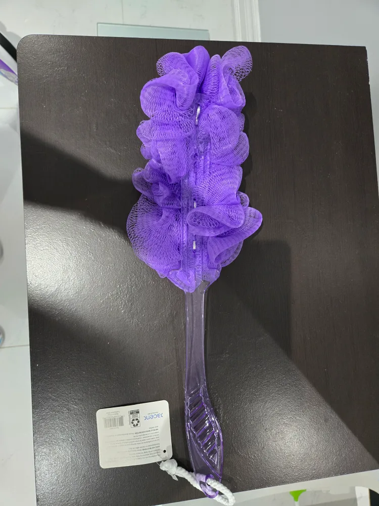 Body Basics Purple Bath loofah with Handle image indicator(4)