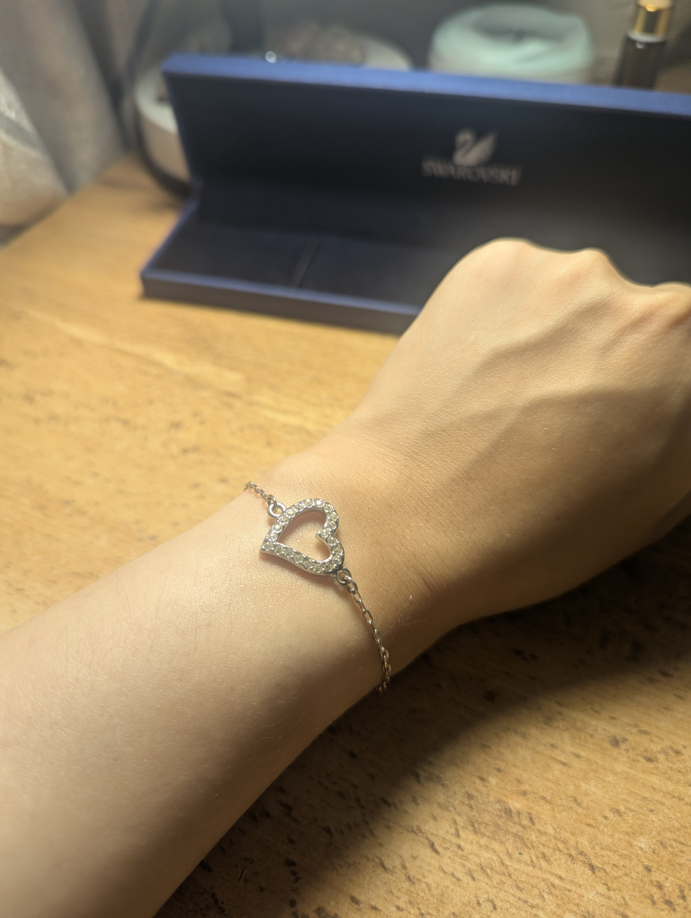 Swarovski Silver Heart Bracelet with Box - photo 3