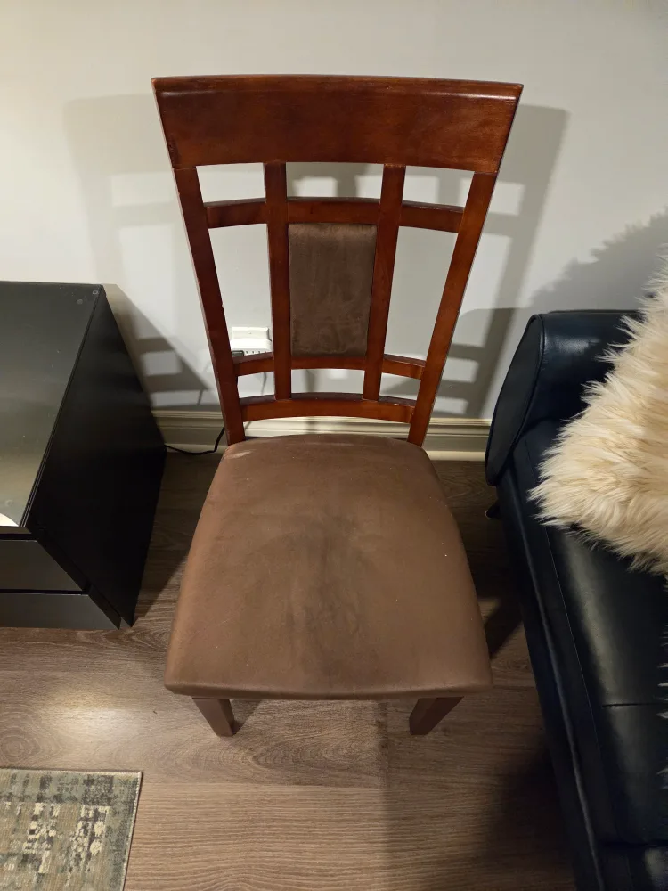 Four wooden Dining Chairs - Brown thumbnail