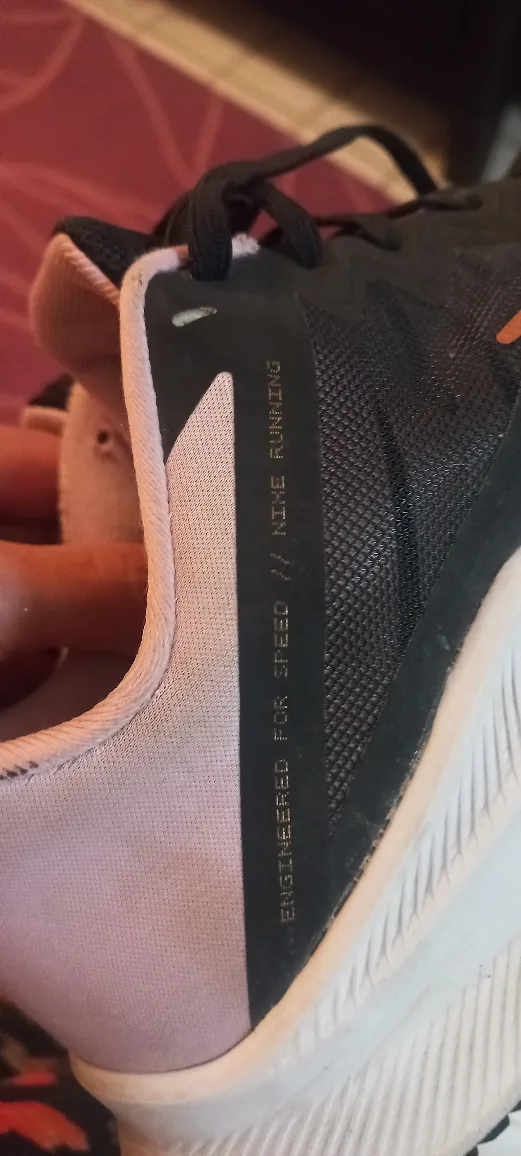 Nike Zoom Running Shoes, Black/Pink thumbnail