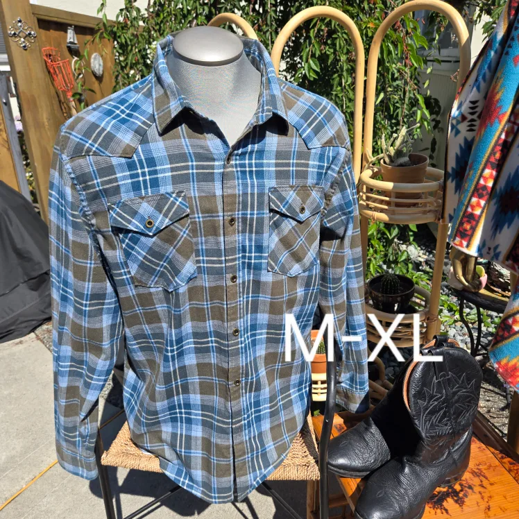 Wrangler Plaid Western Shirt Men’s XL thumbnail