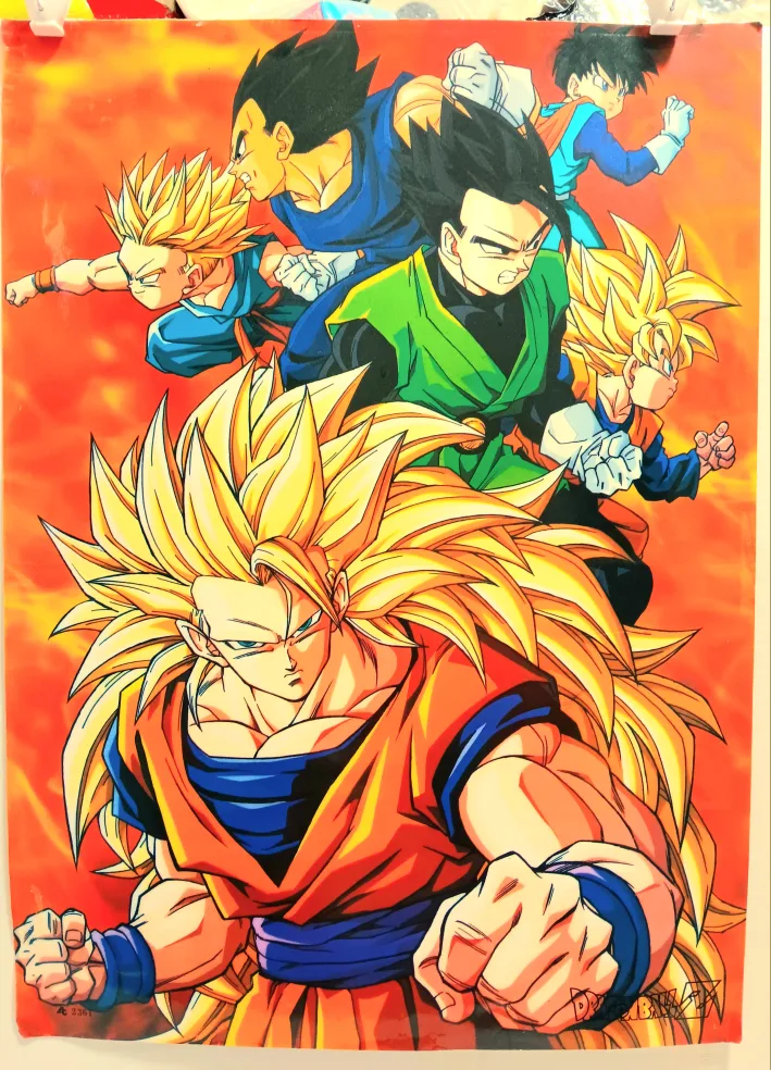 🔥Vintage Rare Dragon Ball Z Poster - Collector's Item! 🔥 thumbnail