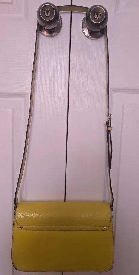 Kate Spade Yellow Leather Crossbody Bag image indicator(4)