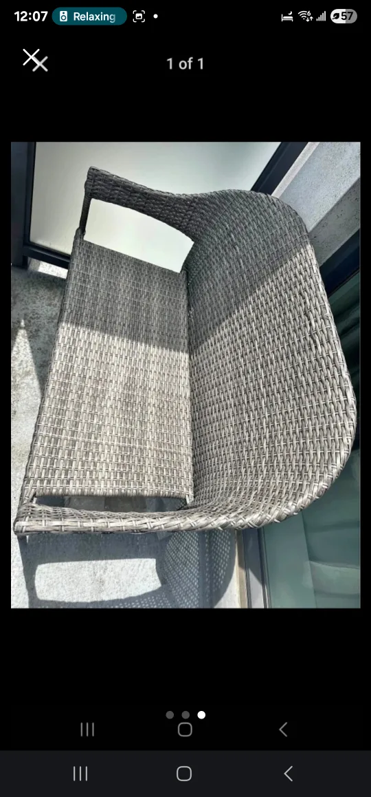 Wicker Loveseat with Cushions thumbnail