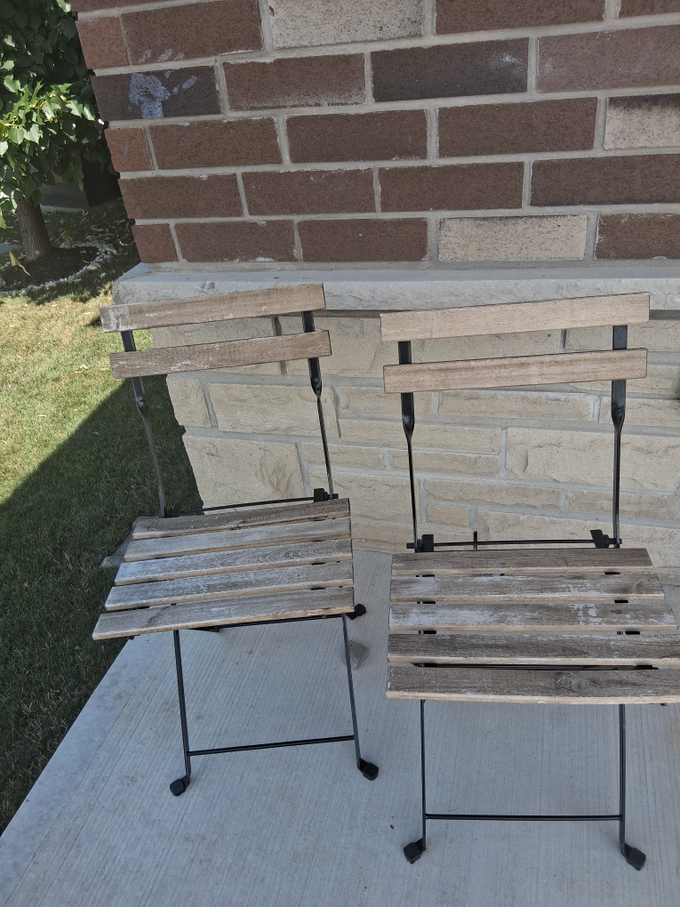 Two Folding Bistro Chairs