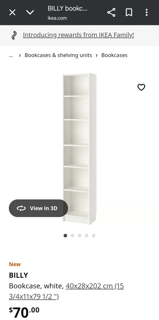 IKEA Billy White Bookcase x 2 - Like New! thumbnail