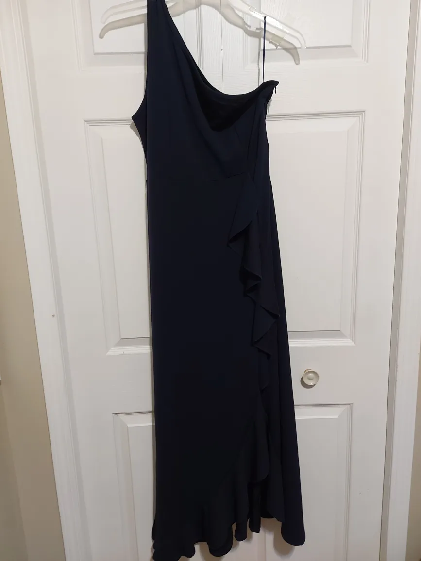 Navy Blue One-Shoulder Formal Dress thumbnail