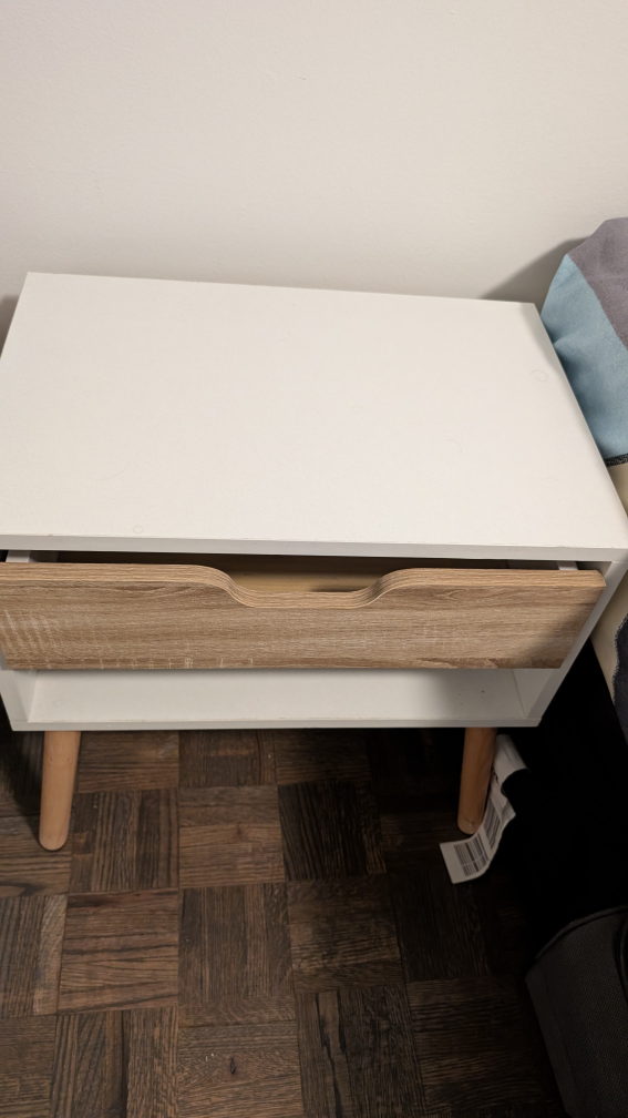 White & Wood Nightstand - photo 2