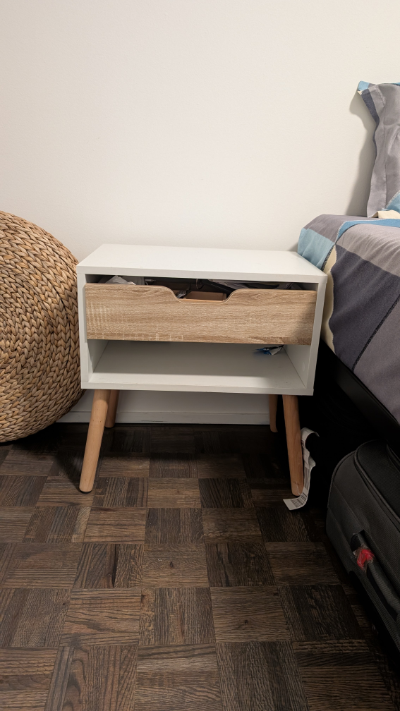 White & Wood Nightstand - photo 5