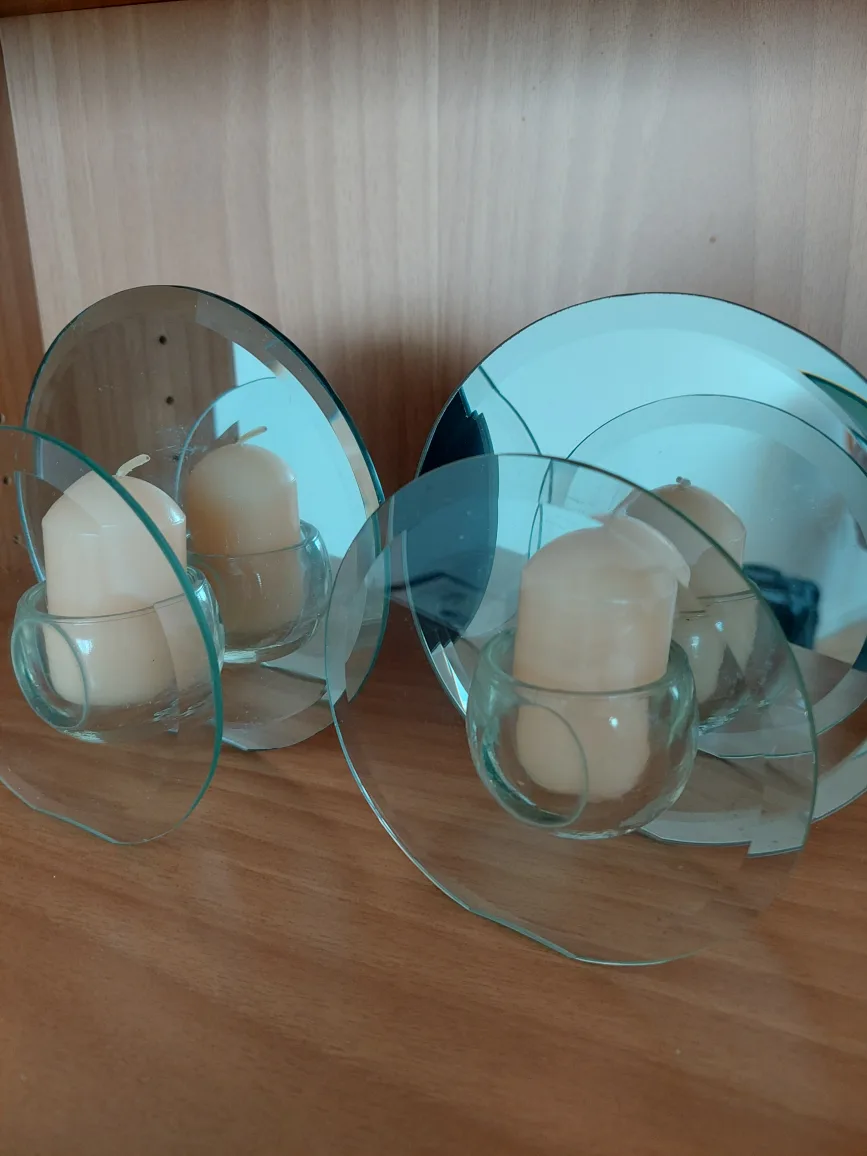 Glass Candle Holders (Set of 2) thumbnail