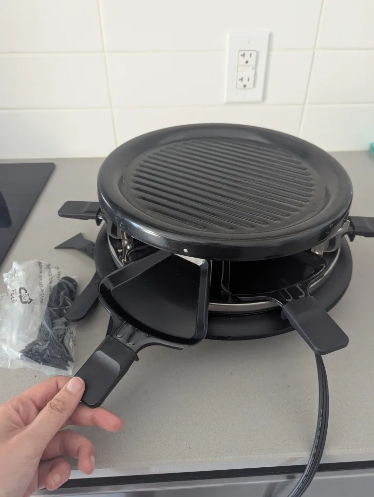 Electric BBQ Raclette Grill with 6 Pans thumbnail