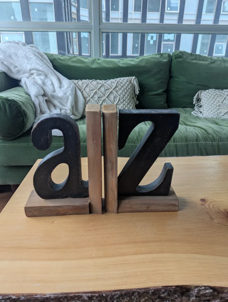 A & Z Wooden Bookends thumbnail