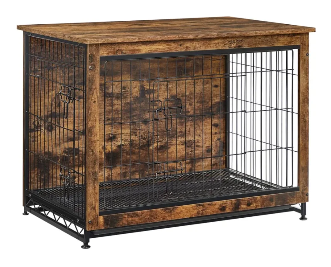 Dog Crate End Table, Rustic Brown thumbnail