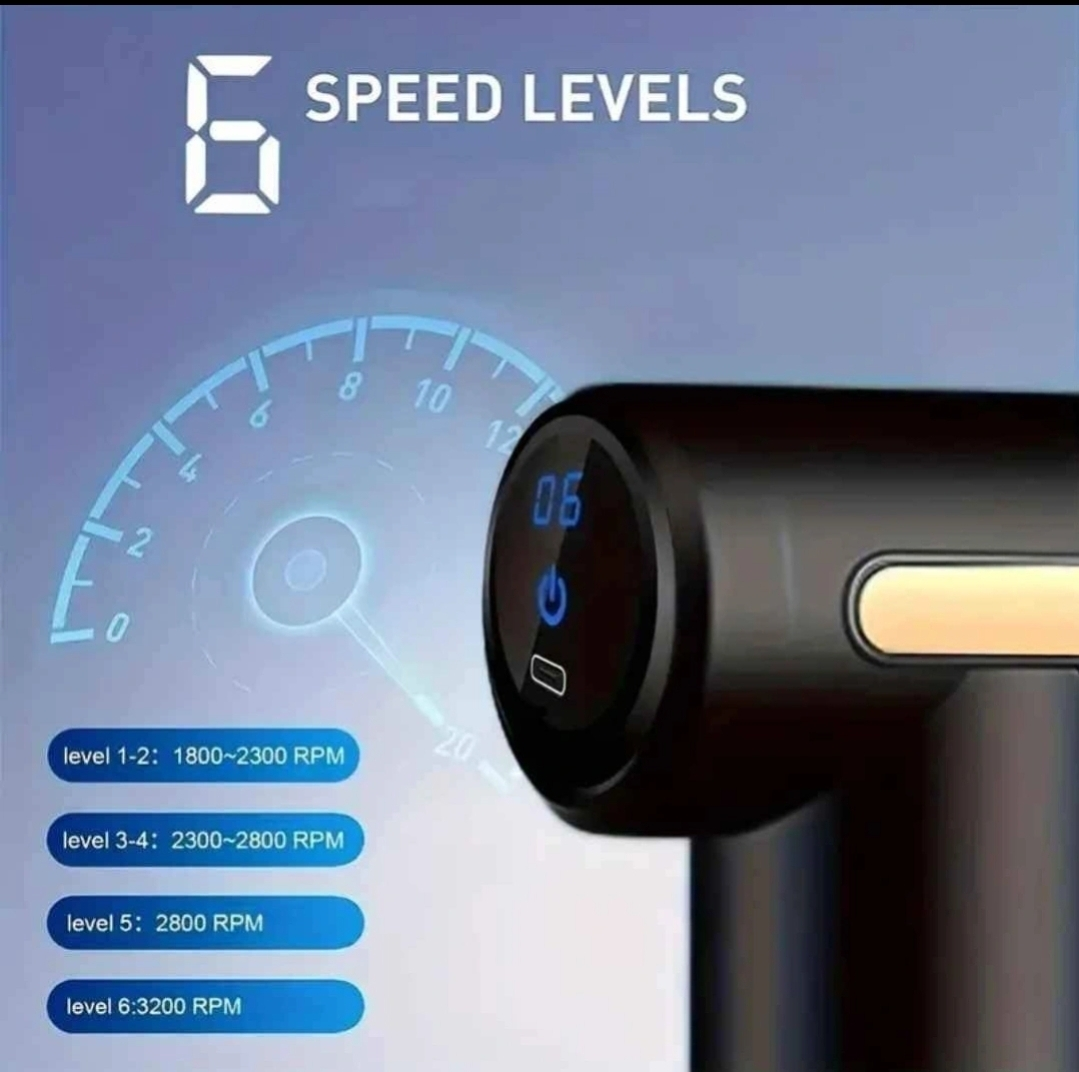 Percusion Massager with 6 Speeds & 4 Different Heads - photo 4