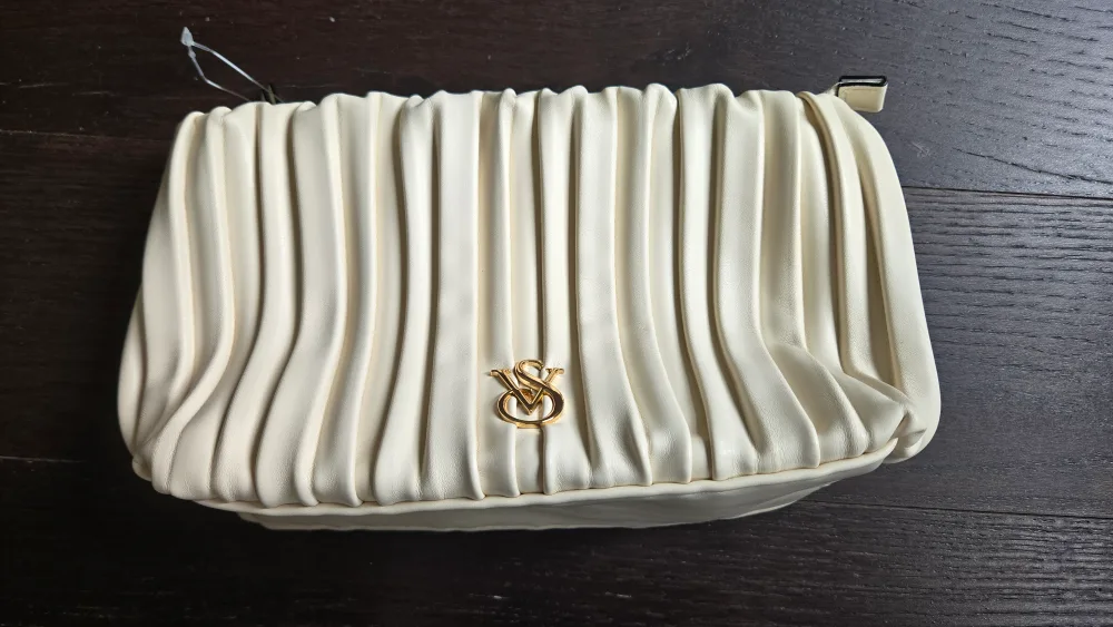 Victoria's Secret Cream Ruched Clutch Bag image indicator(3)