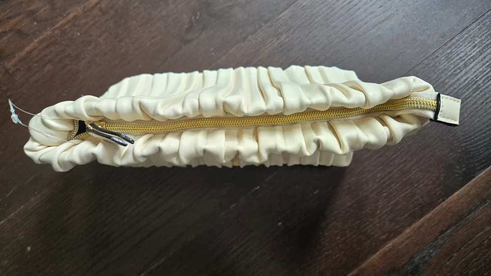 Victoria's Secret Cream Ruched Clutch Bag image indicator(5)