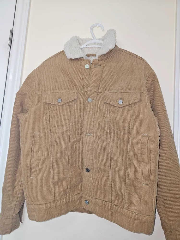 H&M Corduroy Sherpa Jacket - Size L thumbnail