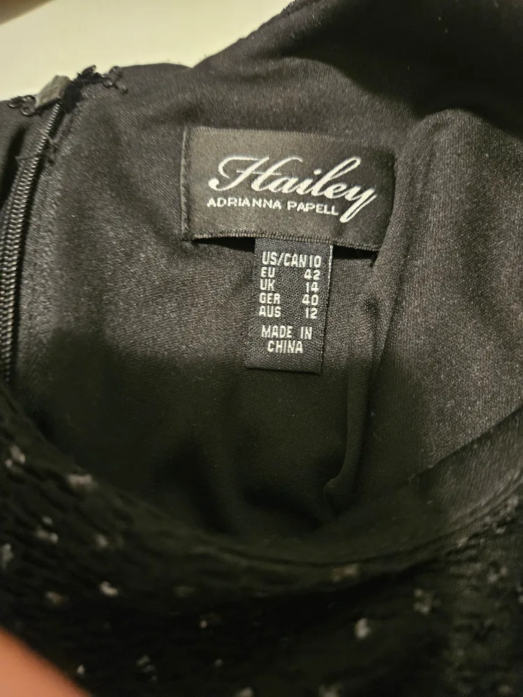 Adrianna Papell Black Sequin Dress - Size 10 image indicator(3)