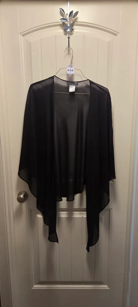1X Laura Plus Black Sheer Cardigan thumbnail