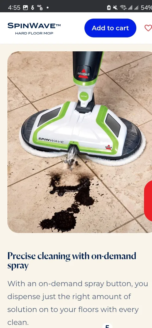 Bissell SpinWave Hard Floor Spin Mop image indicator(4)