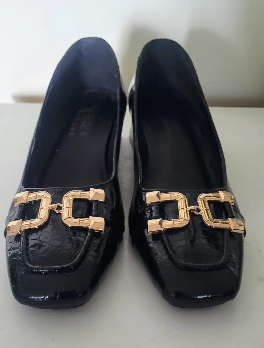 🇨🇦Hotic+ Black Heels - Size 10 US or 41 Eu thumbnail