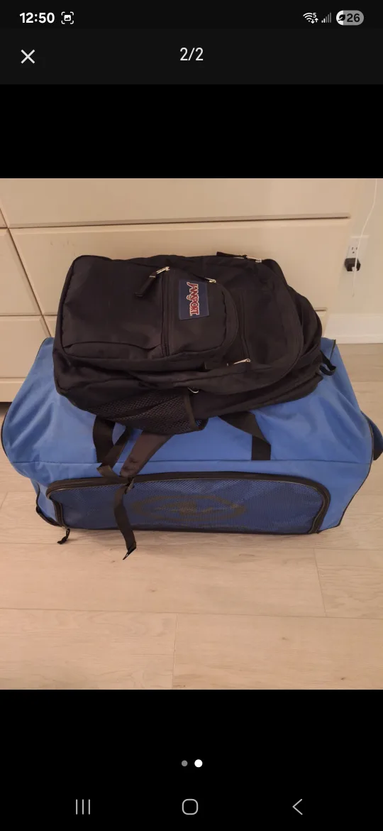 Blue Duffle Bag with wheels image indicator(2)