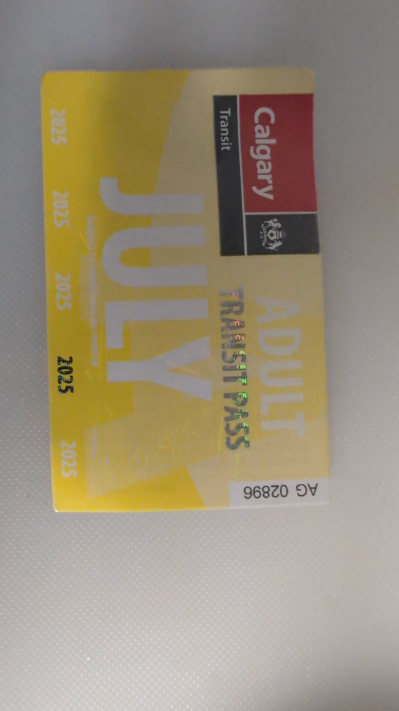 Calgary Transit Adult Pass - July 2025