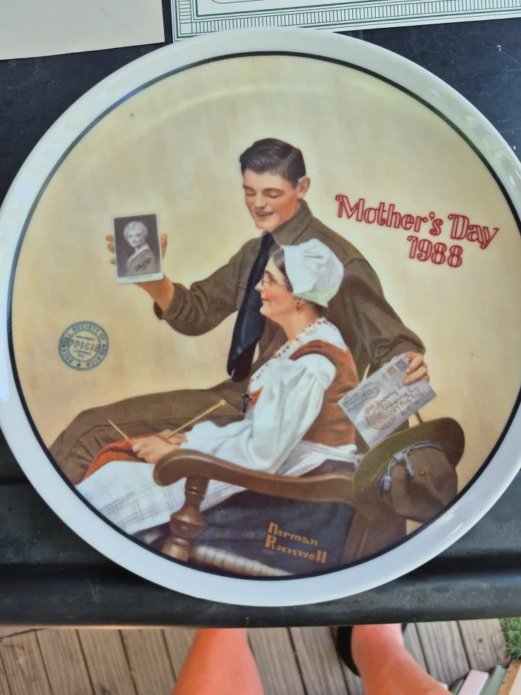 Norman Rockwell "My Mother" 1988 Collector Plate thumbnail